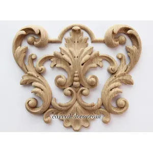 oak decorative floral acanthus scrolls applique baroque style