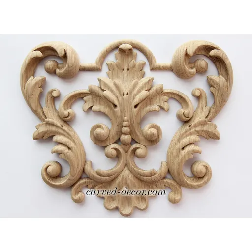 oak decorative floral acanthus scrolls applique baroque style