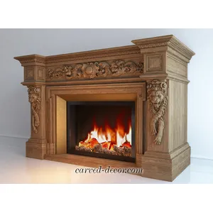 extra large horizontal artistic floral acanthus scrolls wood carving applique baroque style