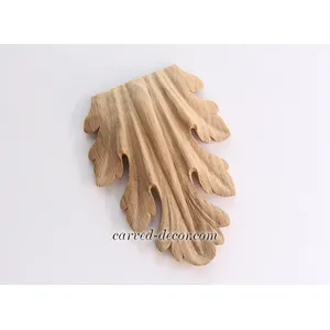 small vertical ornamental acanthus wood onlay classical style