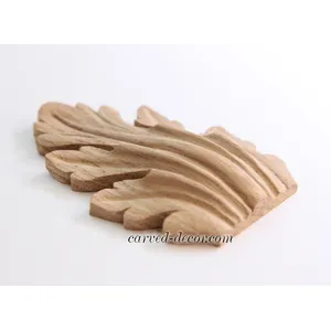 small vertical ornamental acanthus beech applique classical style