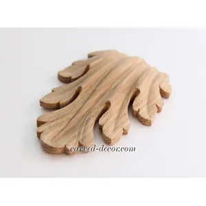 small vertical ornamental acanthus oak onlay