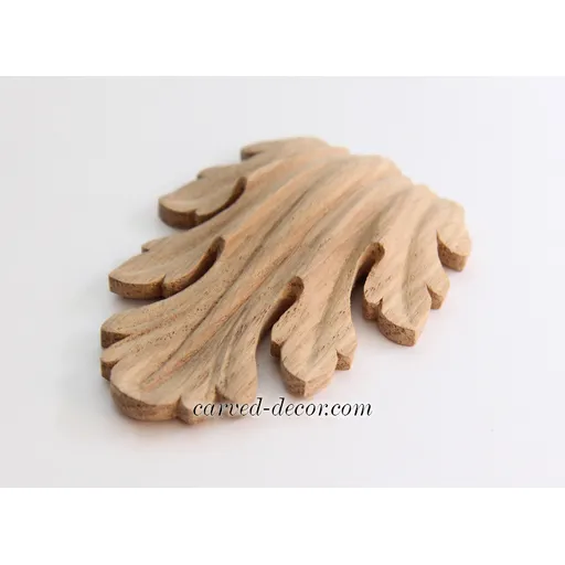 small vertical ornamental acanthus oak onlay
