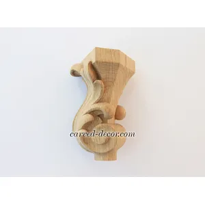 Antique style carved furniture leg from wood - 3