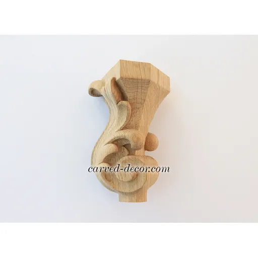 Antique style carved furniture leg from wood - 3