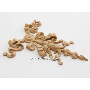vertical carved ribbon beech applique baroque style