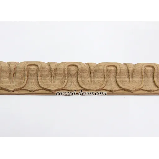 Oak mouldings with leaves for interior antique