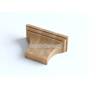 Geometric wooden capital from oak