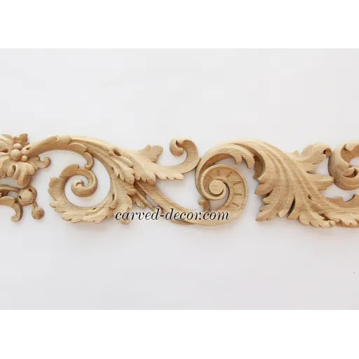 Hardwood moulding with acanthus leaves art nouveau