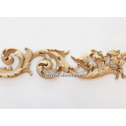 Oak moulding with acanthus leaves art nouveau style