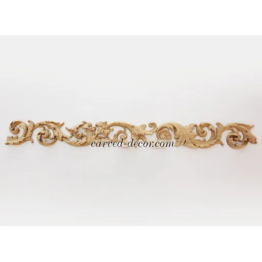 Wood moulding with acanthus leaves art nouveau style