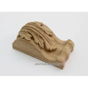 wooden small decorative acanthus leaf corbel victorian style