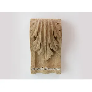 wooden small decorative acanthus leaf corbel victorian style
