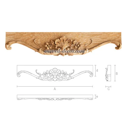 CRG-018 Vintage hardwood coffee table architrave element