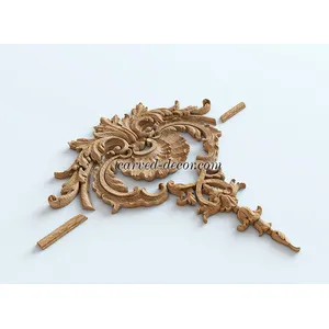 N-416 drop onlay with bellflowers solid wood