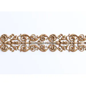 Oak openwork trim moulding floral Baroque style