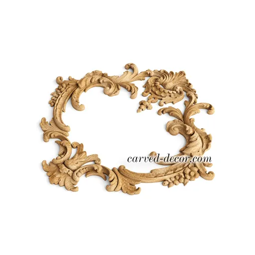 floral acanthus scrolls wood carving applique baroque style