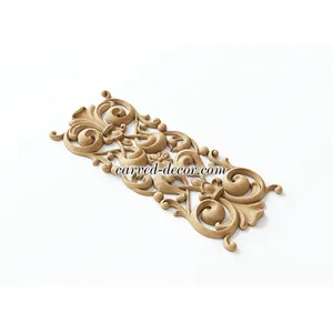 medium horizontal decorative scroll wood applique victorian style