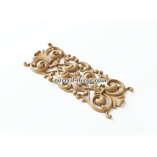 medium horizontal decorative scroll wood applique victorian style