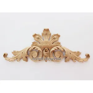 N-251 horizontal decorative leaf wood applique baroque style