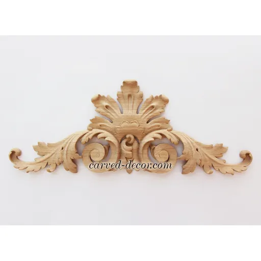 N-251 horizontal decorative leaf wood applique baroque style