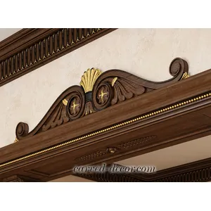 Luxury wood column tops Ionic order from beech - 4