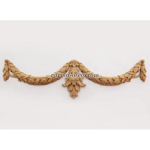 Decorative laurel swag onlay oak