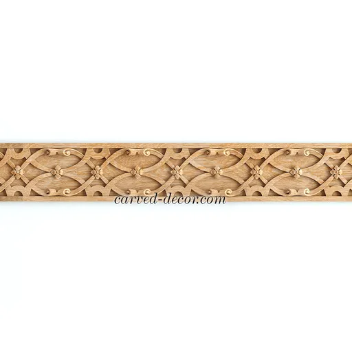carved ornamental wood moulding art nouveau style