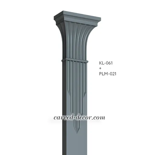 Carved fluted pilaster 