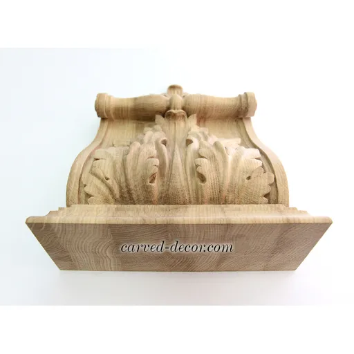 KR-047 wooden widecarved scroll leaf corbel baroque style