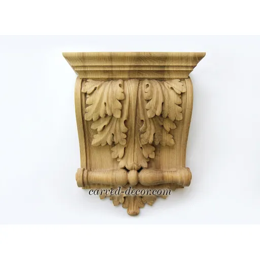 KR-047 wooden widecarved scroll leaf corbel baroque style