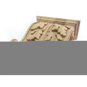 KR-047 wooden widecarved scroll leaf corbel baroque style
