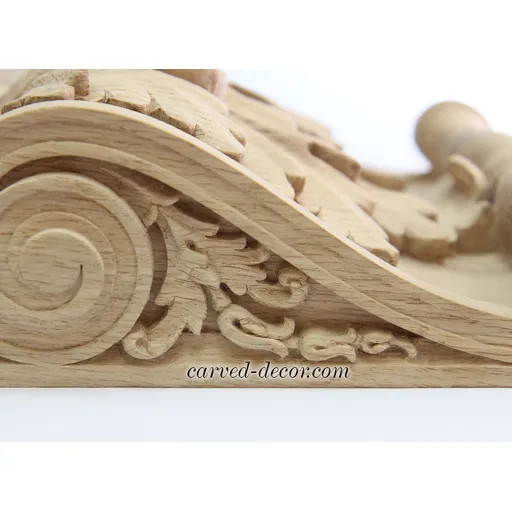 KR-047 wooden widecarved scroll leaf corbel baroque style