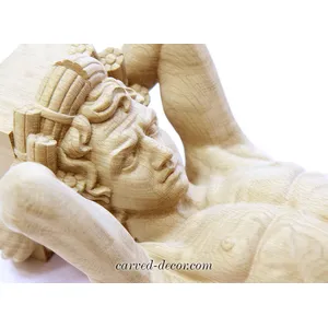 oak extra large artistic atlas statue corbel - 1