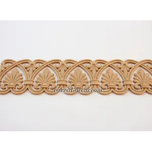 Carved moulding palmette from oak