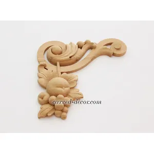 corner scroll wood applique baroque style