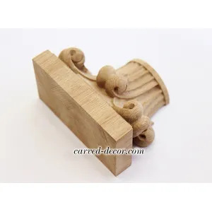KL-037.01 Fluted column tops half-round gothic style from beech