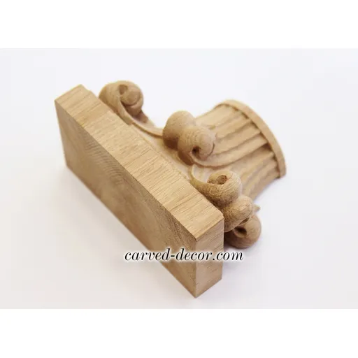 KL-037.01 Fluted column tops half-round gothic style from beech