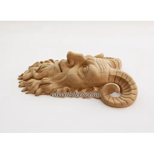 M-011 Antique carved oak satyr mask - 2