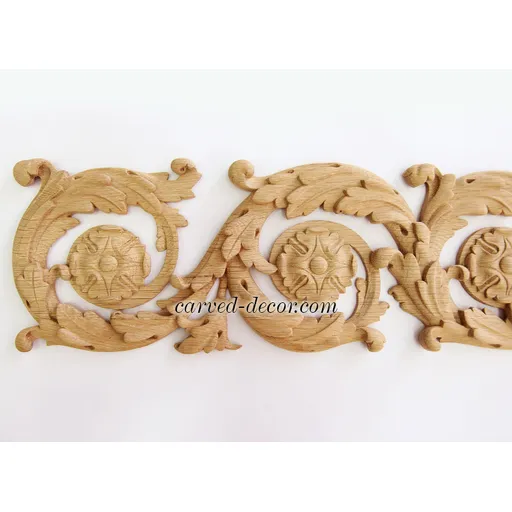 classical large horizontal leaf wood swag