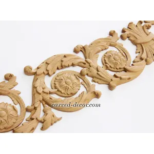 wood extra large horizontal ornamental leaf swag 