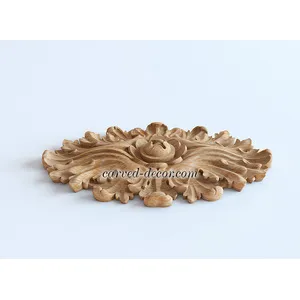 large oval decorative acanthus oak rosette victorian style