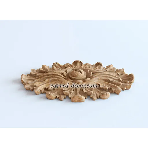 large oval decorative acanthus oak rosette victorian style