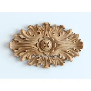 large oval decorative acanthus oak rosette victorian style