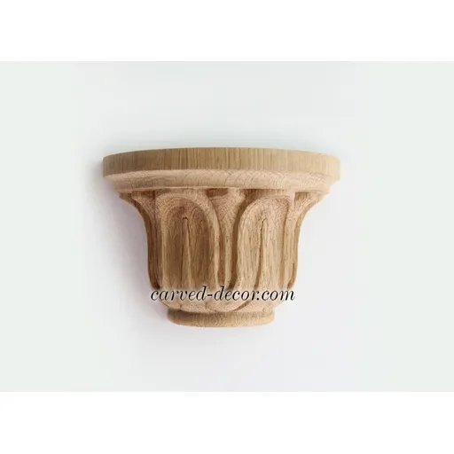 Pillar caps for half-round columns