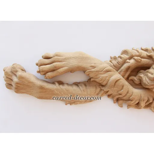 oak ornate lion-shaped corbel - 2