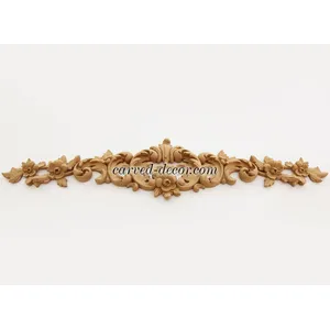 decorative flower wood carving applique  - 2