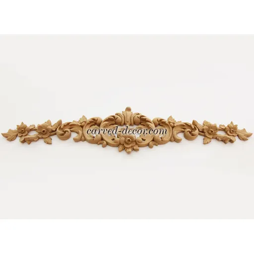 decorative flower wood carving applique  - 2