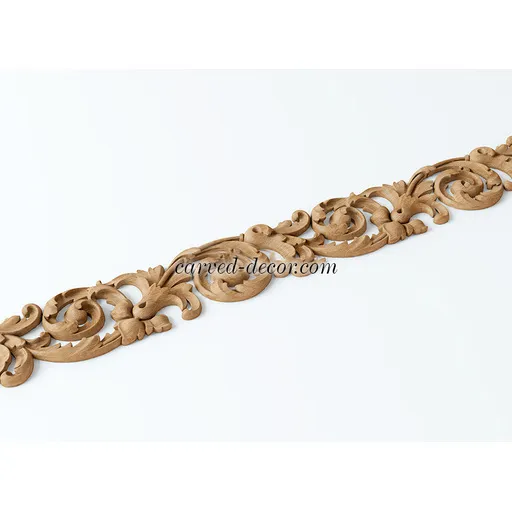 Pierced acanthus scroll moulding beech