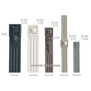 pilaster rosette Square hardwood